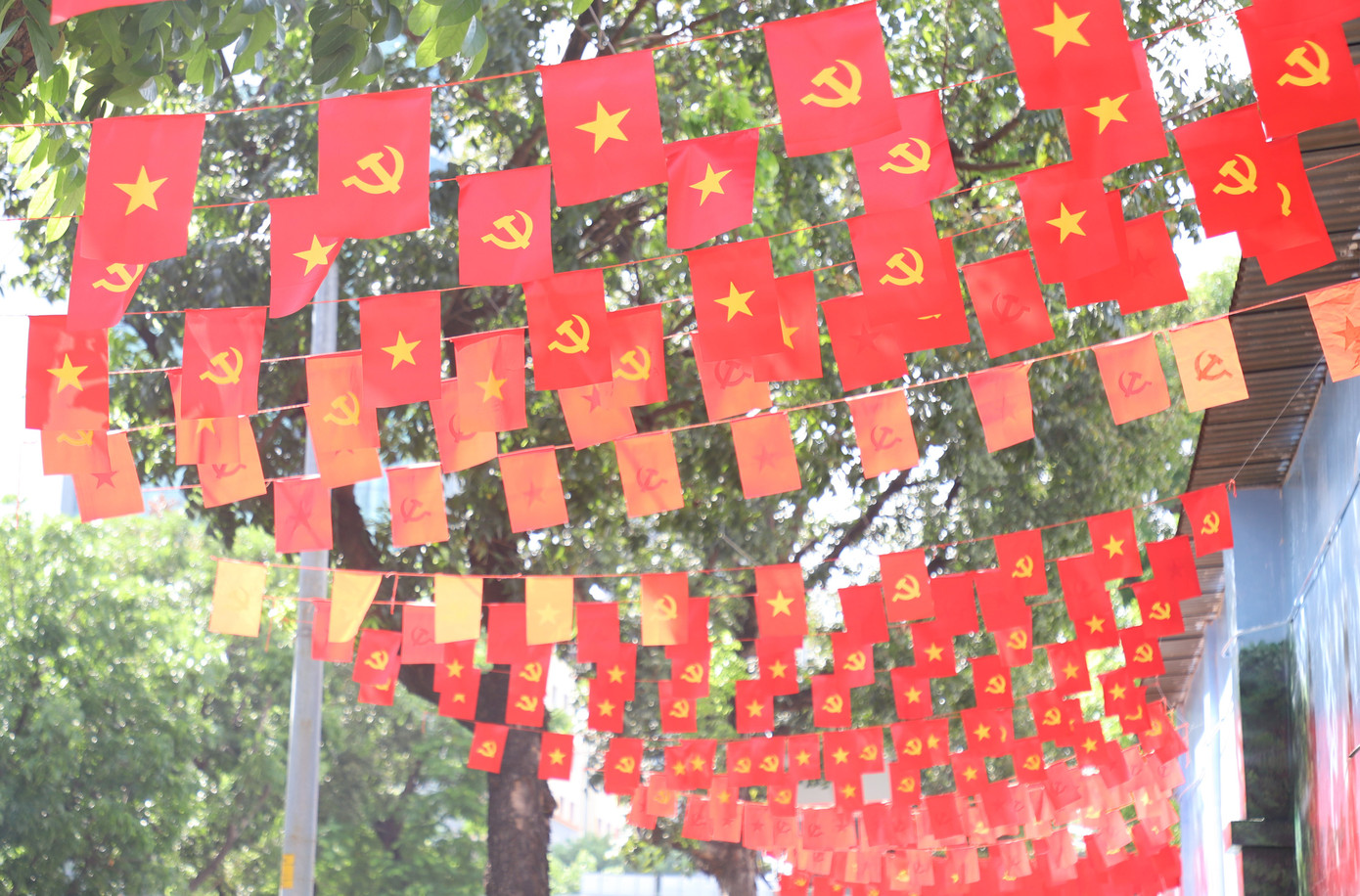 Dịp này, Đoàn Thanh niên Phòng Cảnh sát cơ động và Đoàn phường Đa Kao, quận 1 đã thực hiện và ra mắt đường cờ Tổ quốc tại khu vực xung quanh công trình bích họa trên.