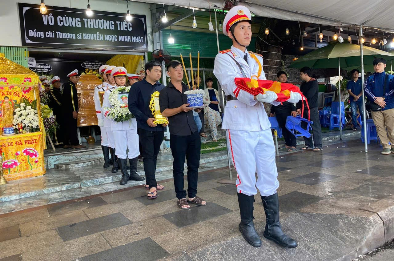 Công an tỉnh Bà Rịa - Vũng Tàu tổ chức trọng thể lễ truy điệu thượng sỹ Nguyễn Ngọc Minh Nhật theo nghi thức Công an nhân dân.