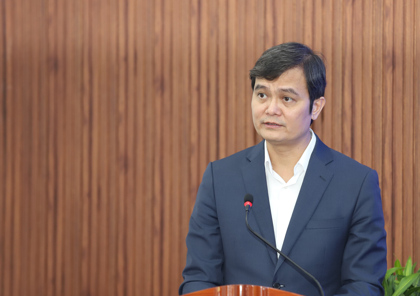 Anh Bùi Quang Huy phát biểu khai mạc hội thảo.