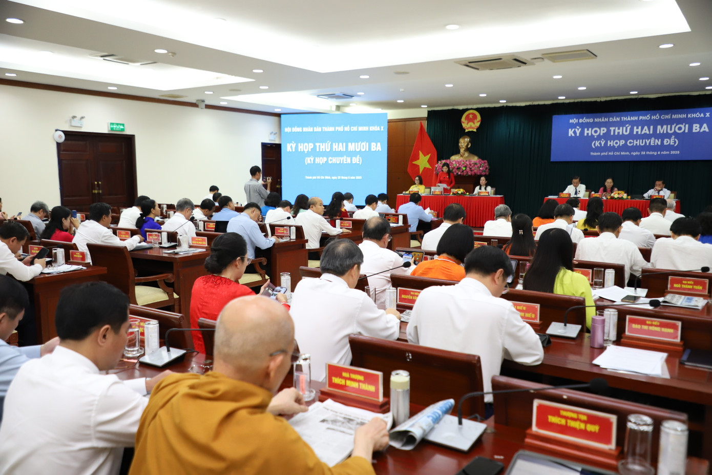 Quang cảnh Kỳ họp thứ 23 (kỳ họp chuyên đề) của HĐND TPHCM khóa X. Ảnh: Ngô Tùng Quang cảnh Kỳ họp thứ 23 (kỳ họp chuyên đề) của HĐND TPHCM khóa X. Ảnh: Ngô Tùng