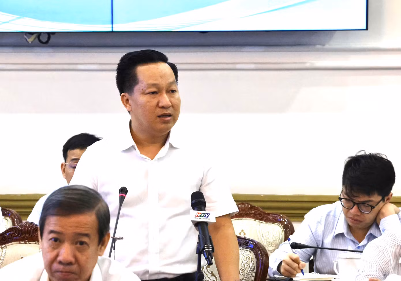 Chủ tịch UBND TP Thủ Đức Hoàng Tùng. Ảnh: Trung tâm Báo chí TPHCM.