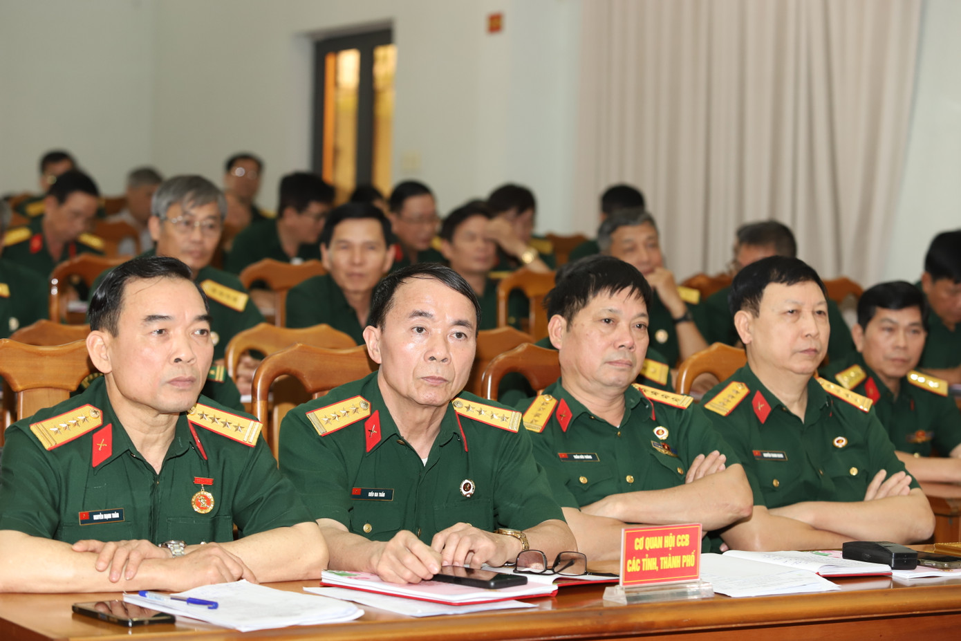 Đại biểu Hội Cựu chiến binh các địa phương tham dự hội nghị. Ảnh: Ngô Tùng