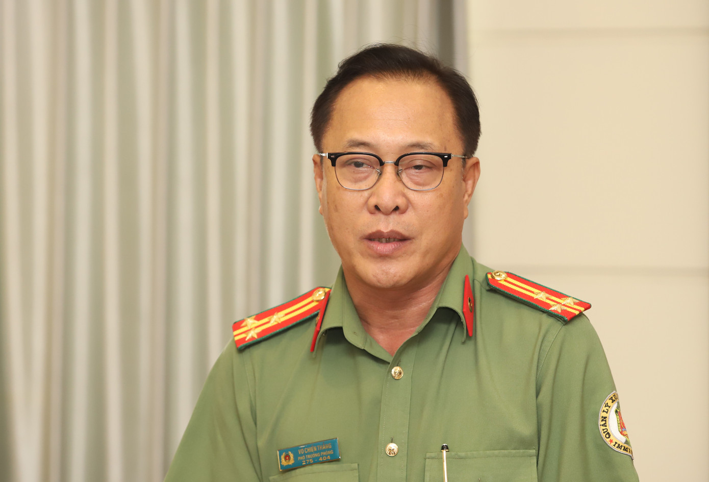 Thượng tá Võ Chiến Thắng. Ảnh: Ngô Tùng Thượng tá Võ Chiến Thắng. Ảnh: Ngô Tùng