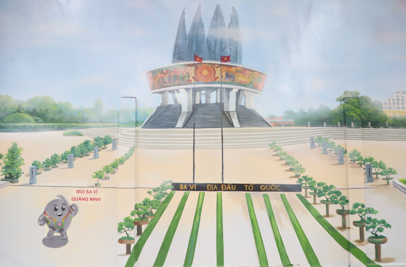 Sau một thời gian thi công, công trình đã khoác lên mình những hình ảnh tươi đẹp các danh lam thắng cảnh, di tích lịch sử và nét đặc trưng của các địa phương trong cả nước.