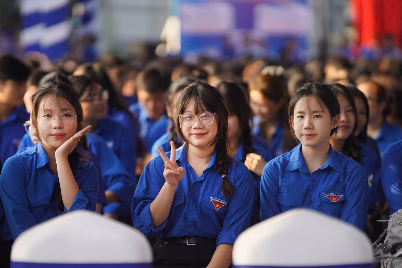 Bạn trẻ Long An dự lễ khởi động.
