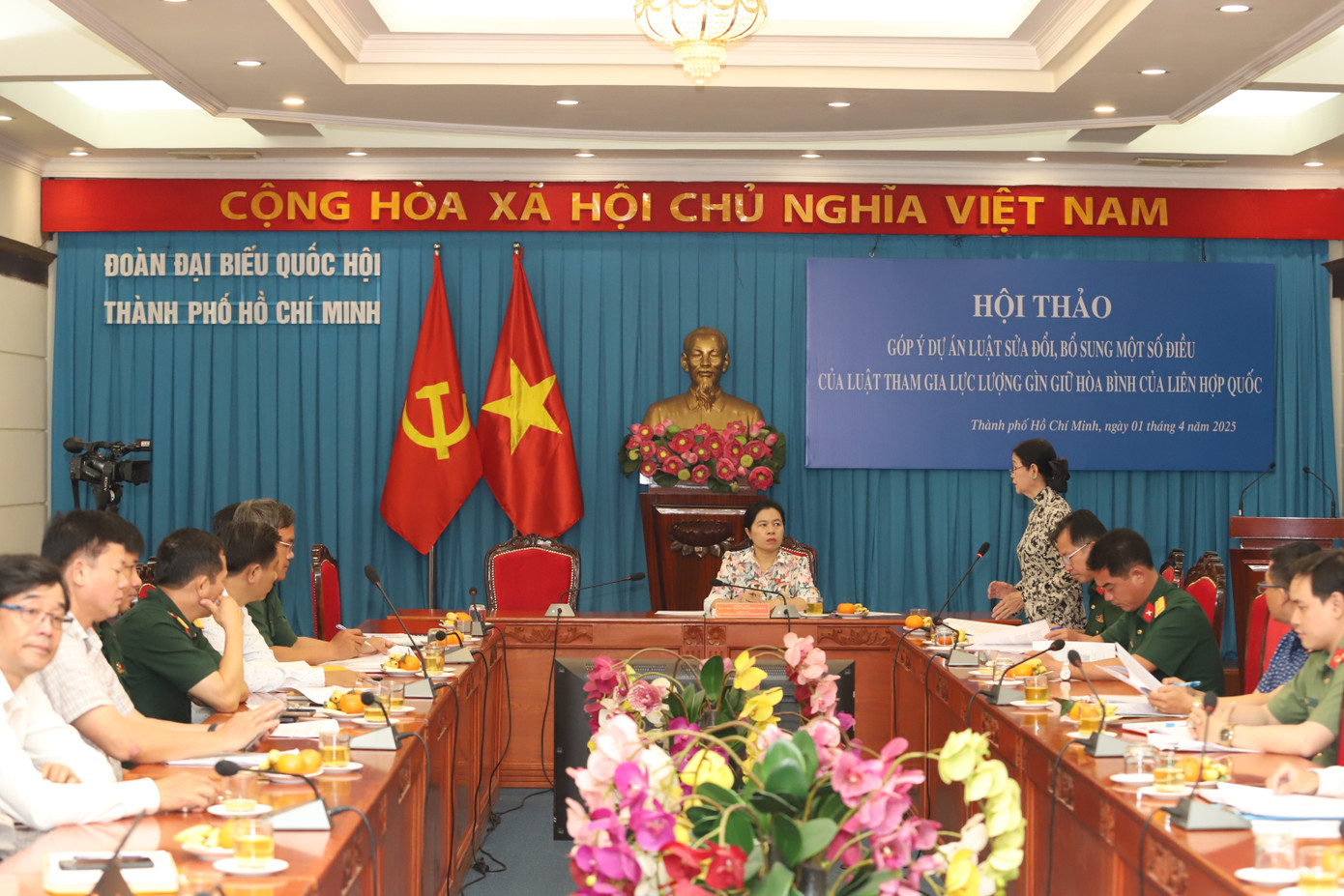 Việc ban hành dự án Luật Tham gia lực lượng gìn giữ hòa bình của Liên Hợp Quốc nhằm hoàn thiện khuôn khổ pháp lý về việc Việt Nam tham gia hoạt động GGHB. Ảnh: Ngô Tùng Việc ban hành dự án Luật Tham gia lực lượng gìn giữ hòa bình của Liên Hợp Quốc nhằm hoàn thiện khuôn khổ pháp lý về việc Việt Nam tham gia hoạt động GGHB. Ảnh: Ngô Tùng