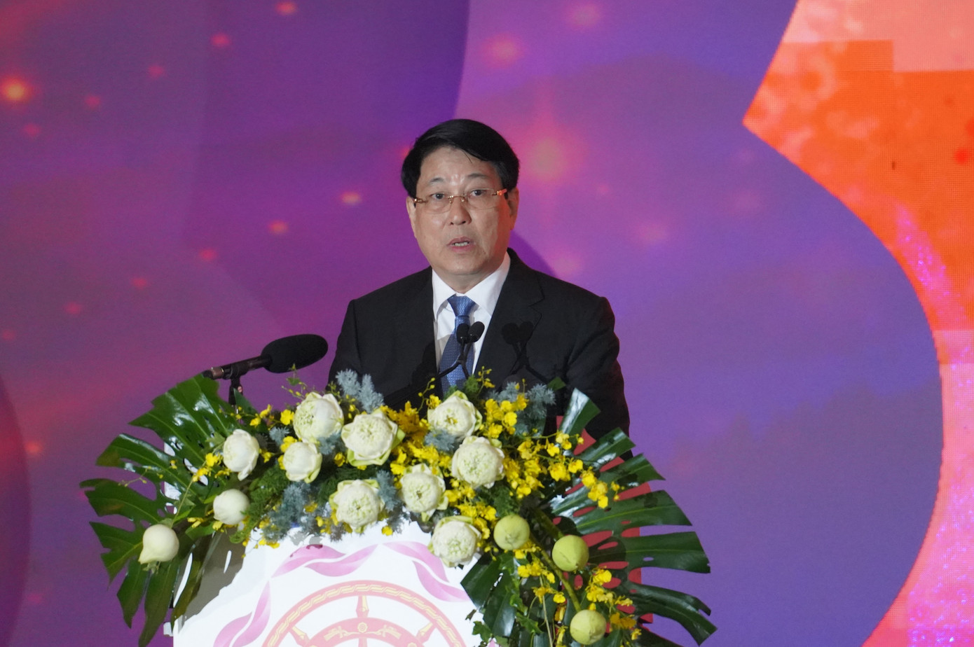 Chủ tịch nước Lương Cường phát biểu tại khai mạc Đại lễ Vesak Liên Hợp Quốc 2025. Chủ tịch nước Lương Cường phát biểu tại khai mạc Đại lễ Vesak Liên Hợp Quốc 2025.