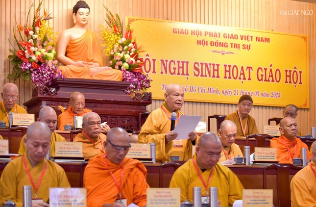 Hội nghị sinh hoạt Giáo hội các tỉnh, thành phía Nam, ngày 21/3. Ảnh: Báo Giác Ngộ. Hội nghị sinh hoạt Giáo hội các tỉnh, thành phía Nam, ngày 21/3. Ảnh: Báo Giác Ngộ.