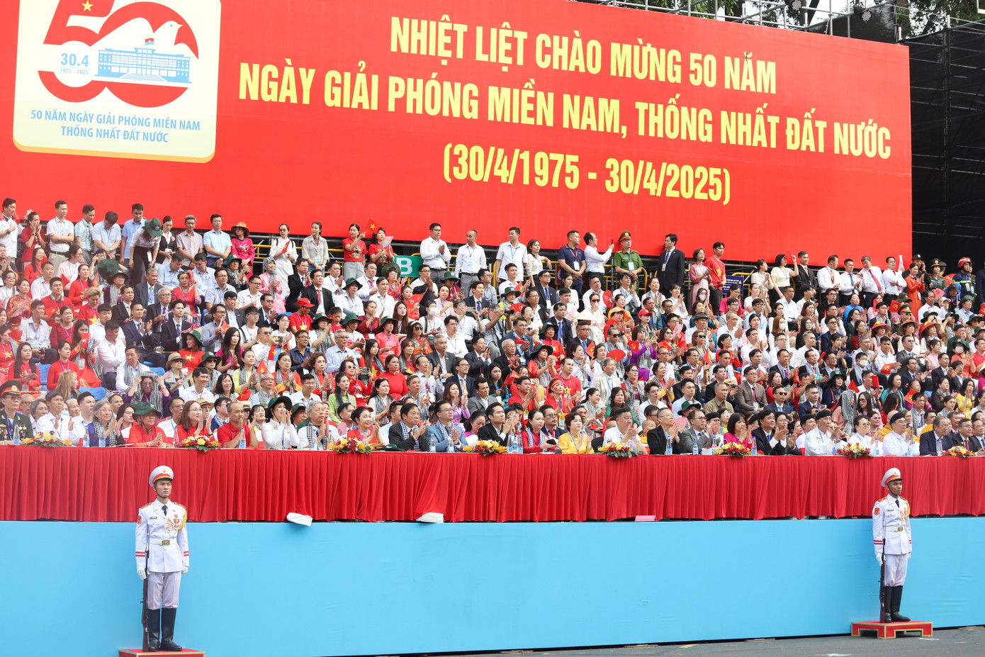 Lễ kỷ niệm cấp Quốc gia 50 năm Ngày Giải phóng miền Nam, thống nhất đất nước (30/4/1975 - 30/4/2025) diễn ra trọng thể sáng 30/4/2025 tại tuyến đường Lê Duẩn (quận 1, TPHCM) thành công tốt đẹp, khẳng định ý nghĩa và tầm vóc lịch sử to lớn của Đại thắng mùa Xuân năm 1975 trong lịch sử dựng nước và giữ nước của dân tộc Việt Nam.