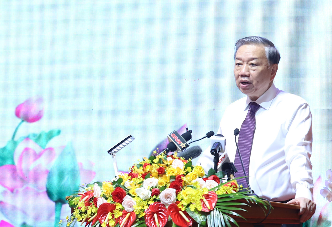 Tổng Bí thư Tô Lâm phát biểu tại buổi gặp mặt. Tổng Bí thư Tô Lâm phát biểu tại buổi gặp mặt.