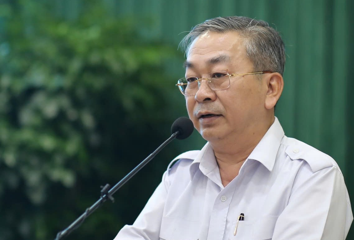 Giám đốc Sở Nội vụ TPHCM Võ Ngọc Quốc Thuận thông tin về công tác sắp xếp, tinh gọn bộ máy thành phố.