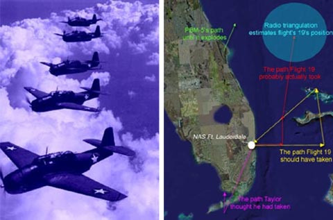 5 phi cơ ném ngư lôi Avenger thuộc Chuyến bay 19 của Hải quân Mỹ đã mất tích trong khi bay huấn luyện phía trên vùng Tam giác Bermuda. Ảnh: www.unmuseum.org