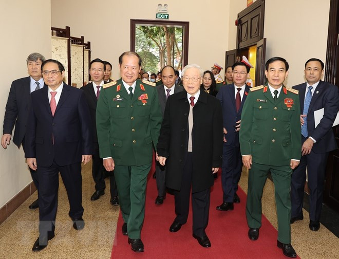 Tổng Bí thư Nguyễn Phú Trọng dự Đại hội đại biểu toàn quốc lần thứ VII Hội Cựu chiến binh Việt Nam (ảnh TTXVN) Tổng Bí thư Nguyễn Phú Trọng dự Đại hội đại biểu toàn quốc lần thứ VII Hội Cựu chiến binh Việt Nam (ảnh TTXVN)