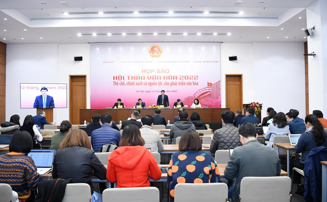 Ủy ban Thường vụ Quốc hội chỉ đạo Ủy ban Văn hóa, Giáo dục của Quốc hội tổ chức Hội thảo Văn hóa Việt Nam 2022 với chủ đề Thể chế, chính sách và nguồn lực cho phát triển văn hóa.