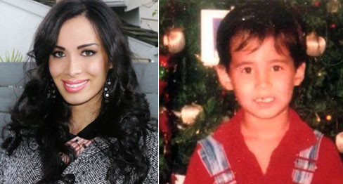 Kylan Arianna Wenzel hiện tại (trái) và trước khi chuyển giới. Kylan Arianna Wenzel hiện tại (trái) và trước khi chuyển giới