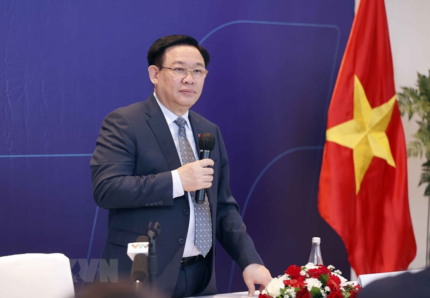 Chủ tịch Quốc hội Vương Đình Huệ phát biểu. (Ảnh: Doãn Tấn/TTXVN)