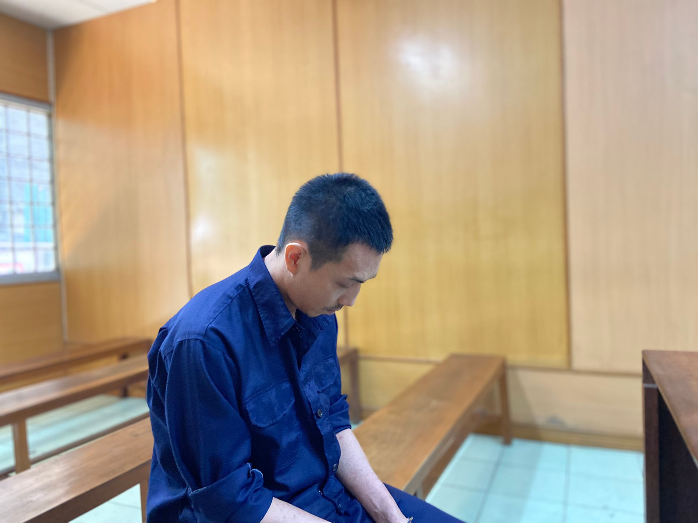 Bị cáo Quách Hoài Thương tại phiên tòa. Bị cáo Quách Hoài Thương tại phiên tòa.