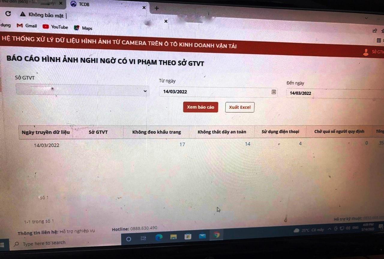 Giao diện trung tâm xử lý dữ liệu camera cho thấy nhiều lỗi vi phạm như không thắt dây an toàn, nghe điện thoại... sẽ được kiểm soát, xử lý Giao diện trung tâm xử lý dữ liệu camera cho thấy nhiều lỗi vi phạm như không thắt dây an toàn, nghe điện thoại... sẽ được kiểm soát, xử lý