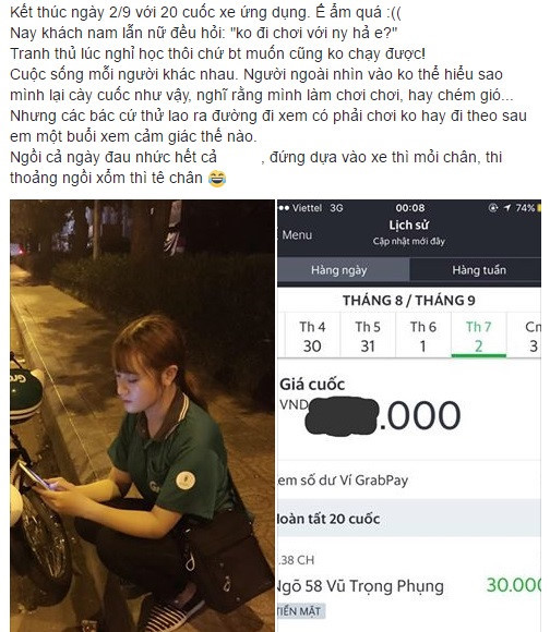 Nữ GrabBike xinh đẹp khiến nhiều bạn trẻ ngưỡng mộ ảnh 1
