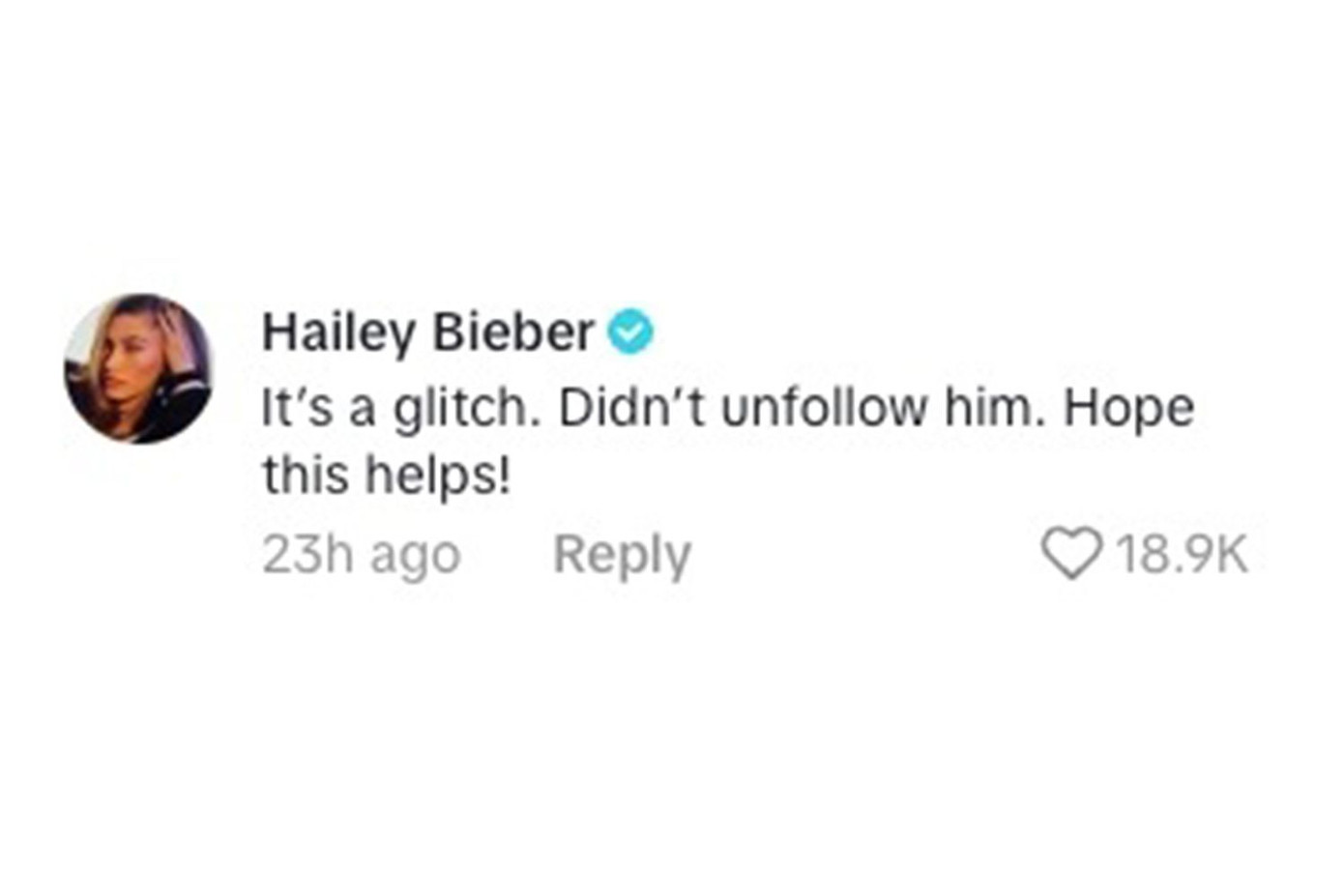 Hailey Bieber lên tiếng giải thích về vấn đề hủy theo dõi Justin. Hailey Bieber lên tiếng giải thích về vấn đề hủy theo dõi Justin.