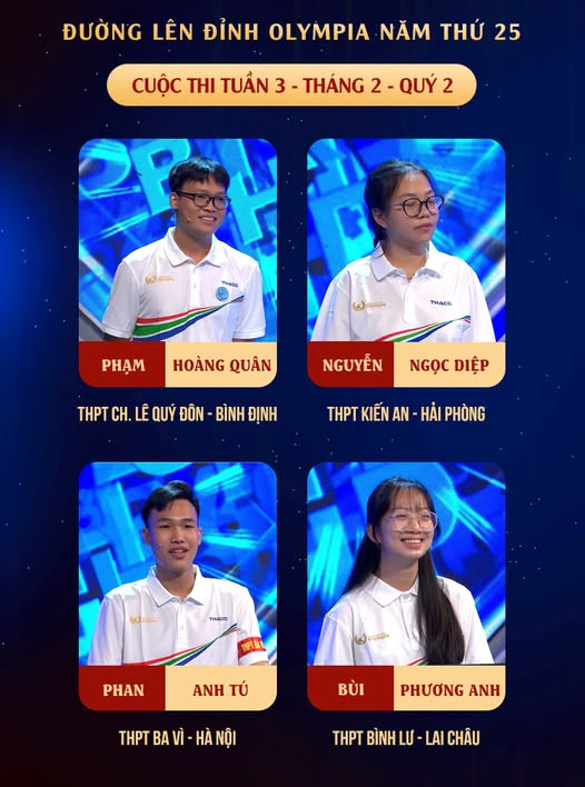 Chủ nhân cuối cùng có mặt trong cuộc thi Tháng 2 - Quý 2 sẽ gọi tên ai? Nguồn: Fanpage Đường Lên Đỉnh Olympia