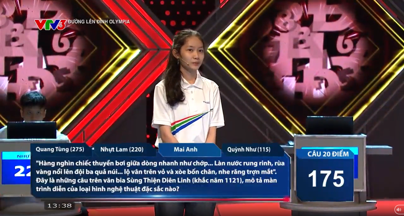 Cô bạn Mai Anh bứt phá với 205 điểm.