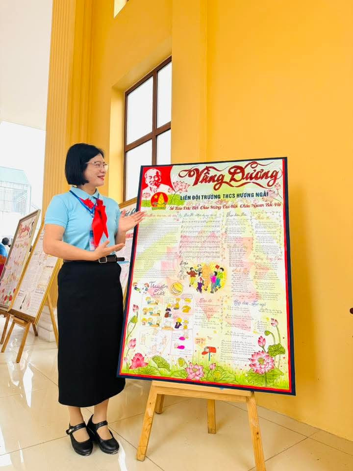 Cô Đào Thị Thu Hường nhấn mạnh việc cần sử dụng hiệu quả AI trong học tập. Ảnh: FBNV