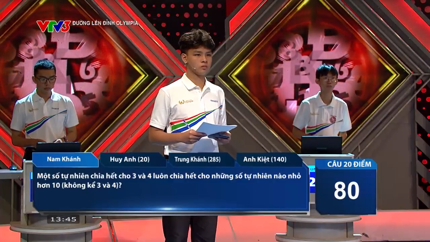 Nam Khánh vươn lên dẫn Nhì dù là thí sinh cuối cùng.