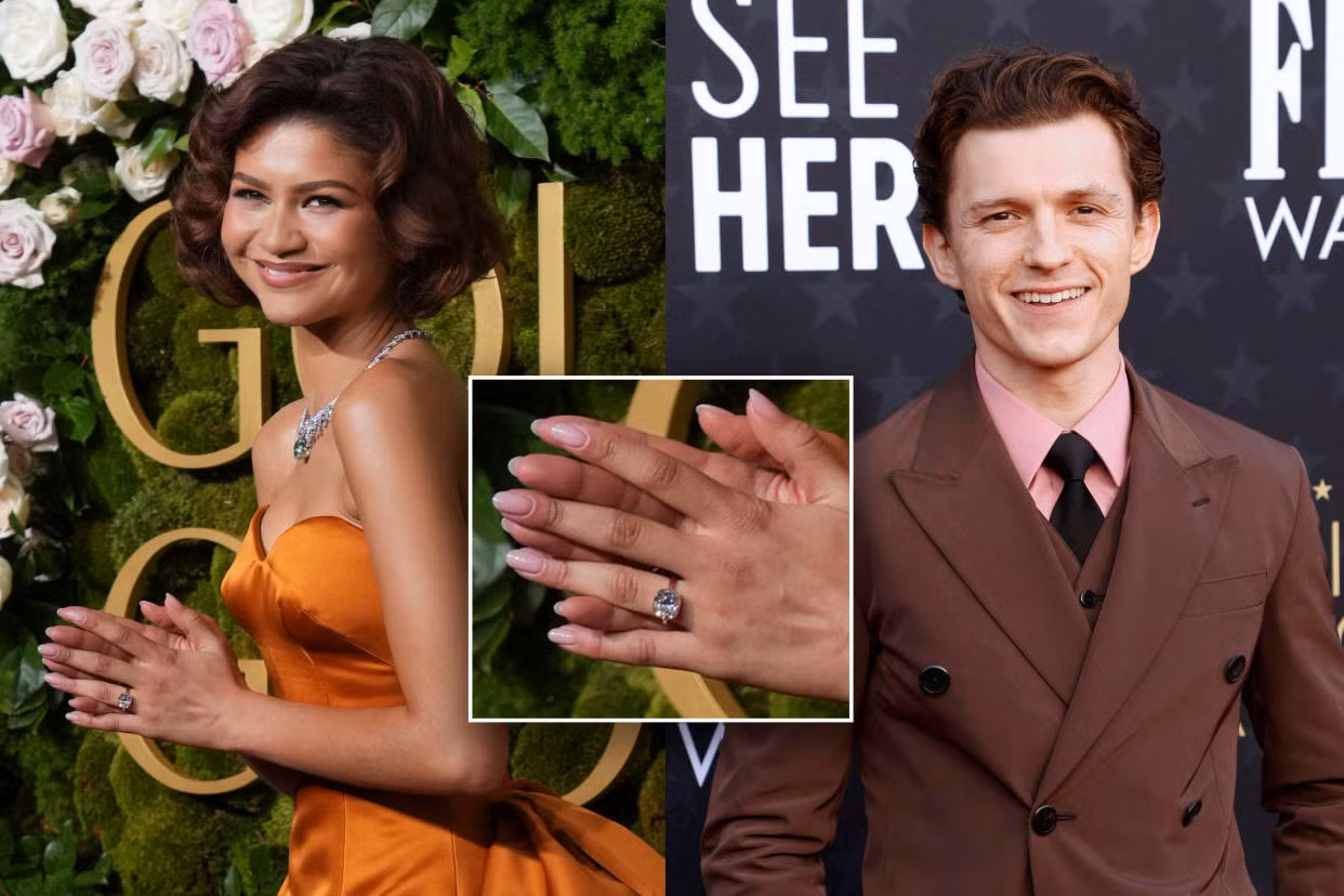 Zendaya thu hút sự chú ý trên thảm đỏ Quả Cầu Vàng với chiếc nhẫn kim cương cỡ bự.