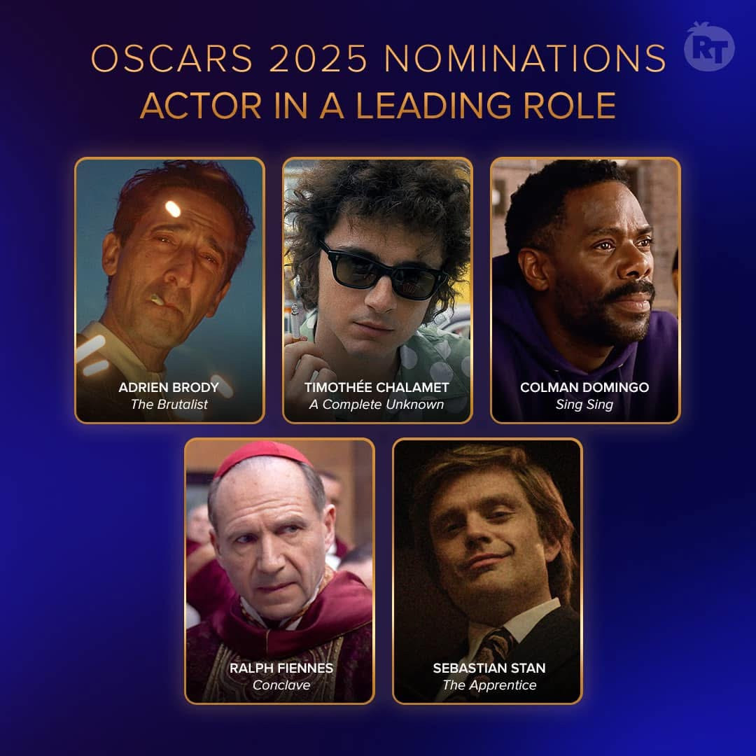 Adrien Brody và Timothée Chalamet là hai ứng cử viên hàng đầu. Adrien Brody và Timothée Chalamet là hai ứng cử viên hàng đầu.