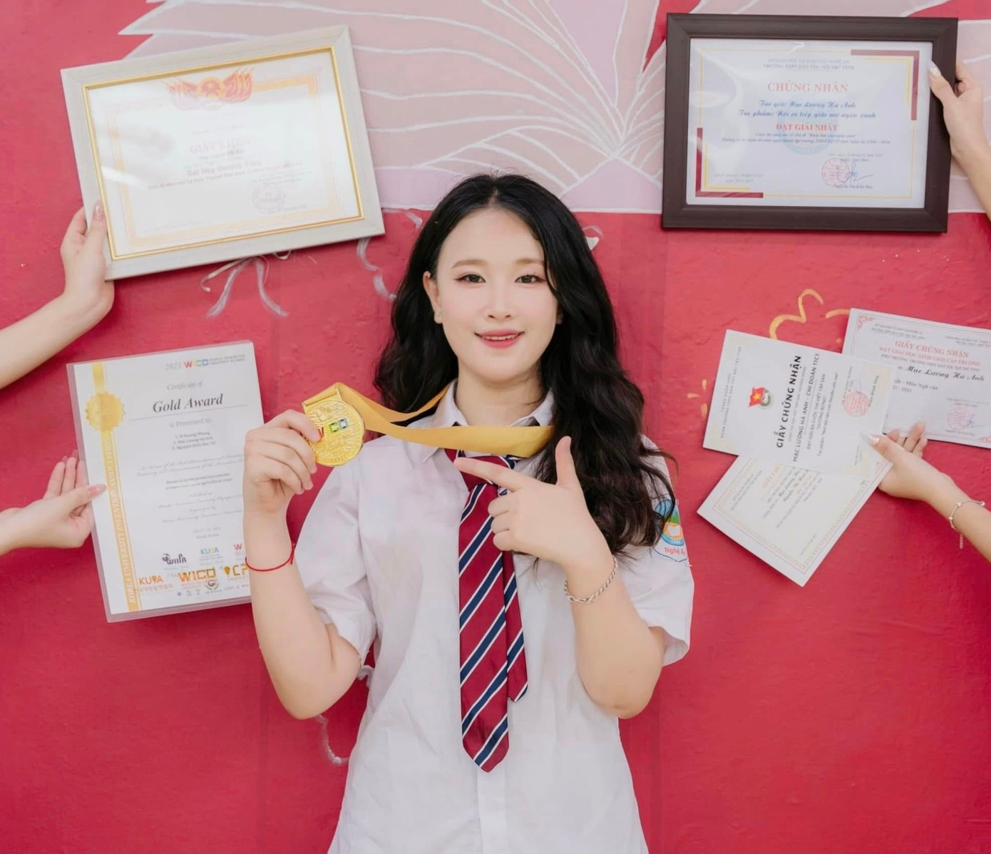 Mạc Lương Hà Anh - học sinh trường THPT Dân tộc Nội trú tỉnh Nghệ An. Ảnh: NVCC