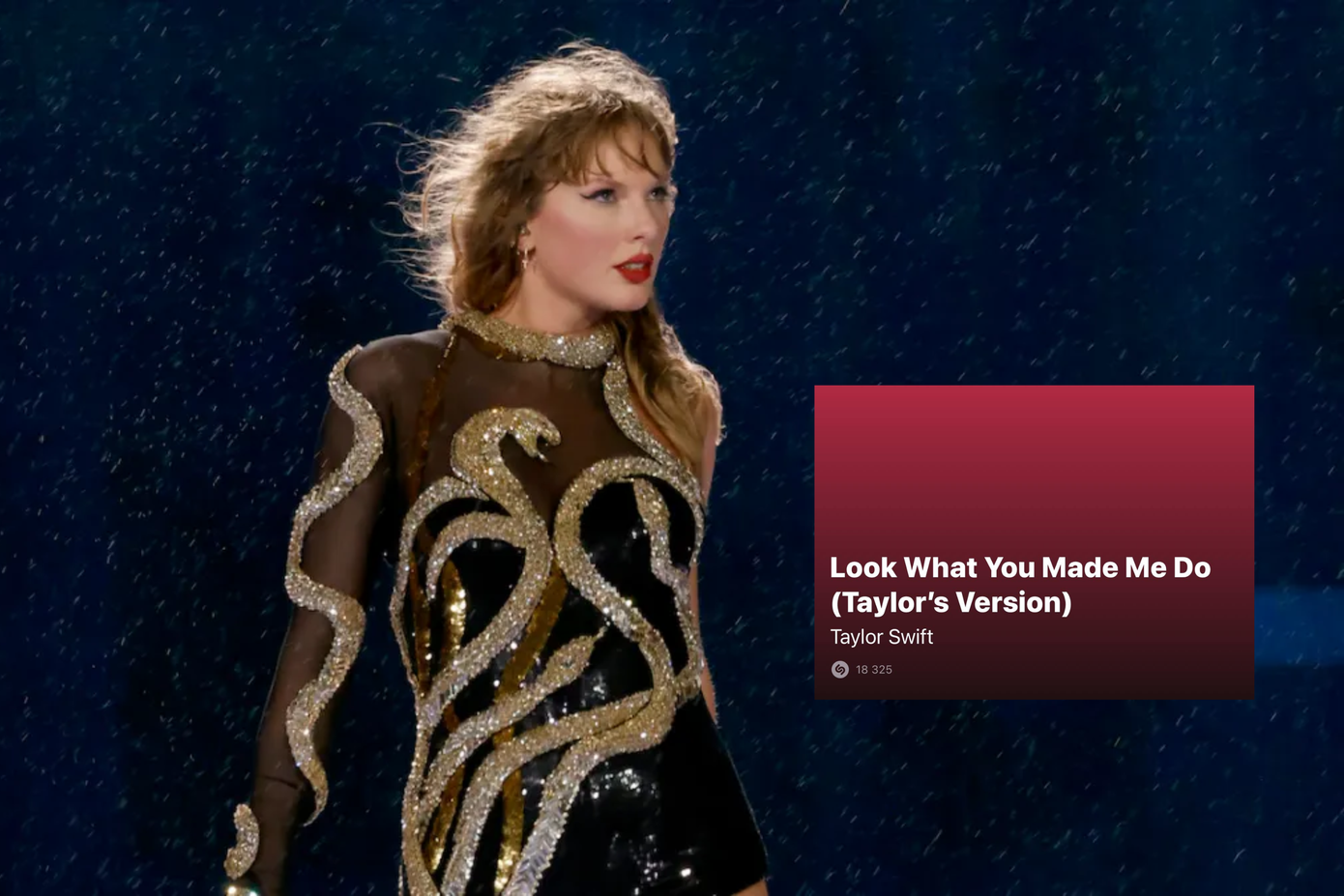 Look What You Made Me Do (Taylor’s Version) bất ngờ xuất hiện trên ứng dụng Shazam.
