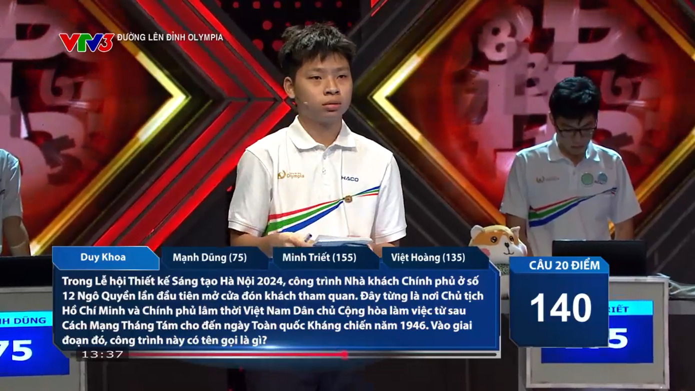 Duy Khoa có hơi đuối sức tại phần thi Về đích của mình.