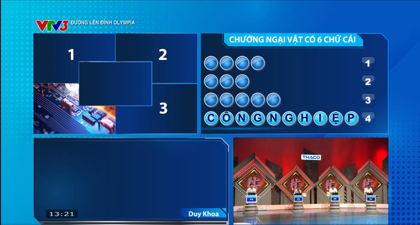 Duy Khoa là người nhấn chuông nhanh hơn cả.