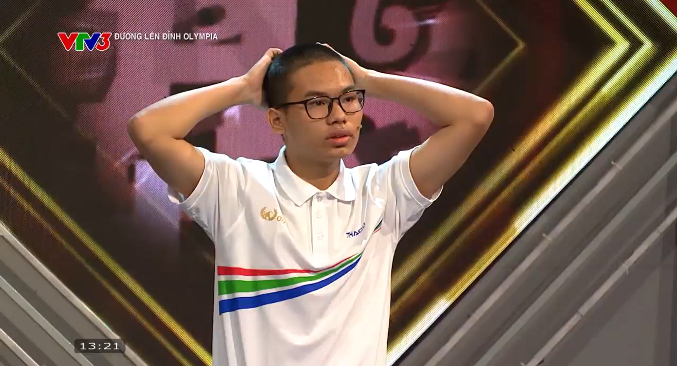 Việt Hoàng tiếc nuối với câu trả lời chưa chính xác.