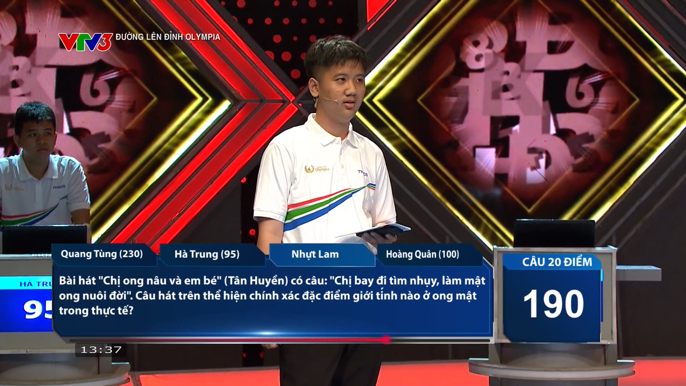 Nhựt Lam vươn lên đồng dẫn đầu với Quang Tùng. Nhựt Lam vươn lên đồng dẫn đầu với Quang Tùng.