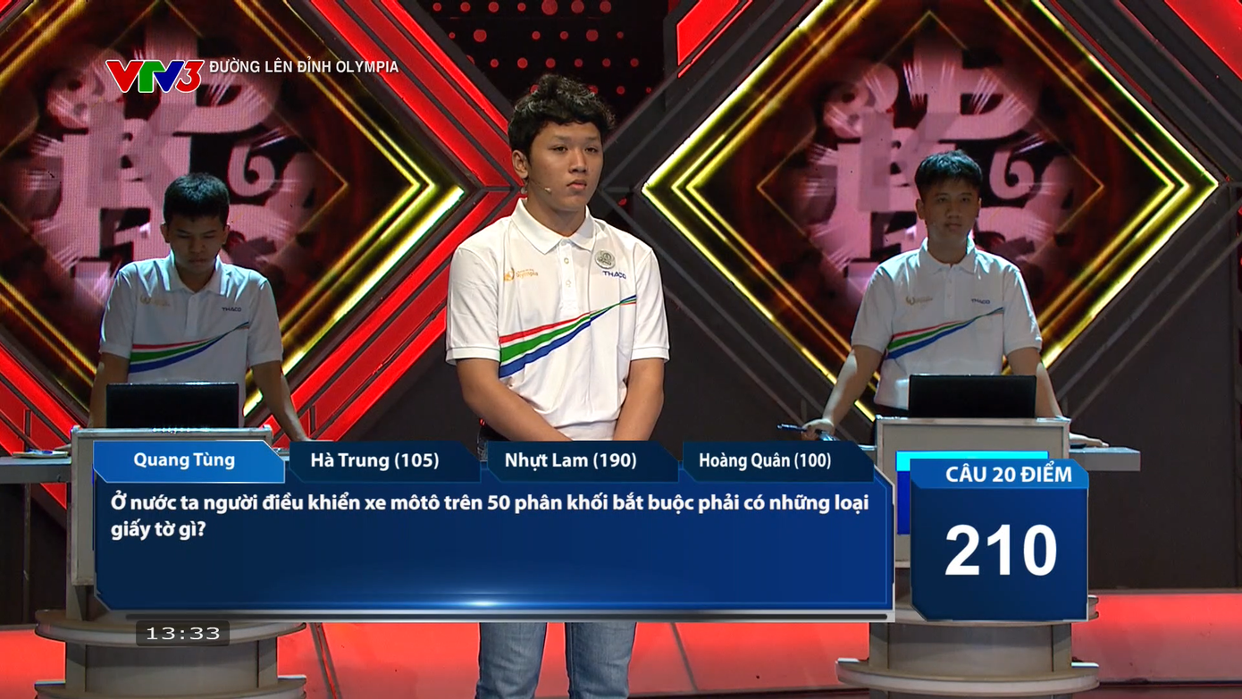 Quang Tùng vô cùng xuất sắc với 230 điểm. Quang Tùng vô cùng xuất sắc với 230 điểm.