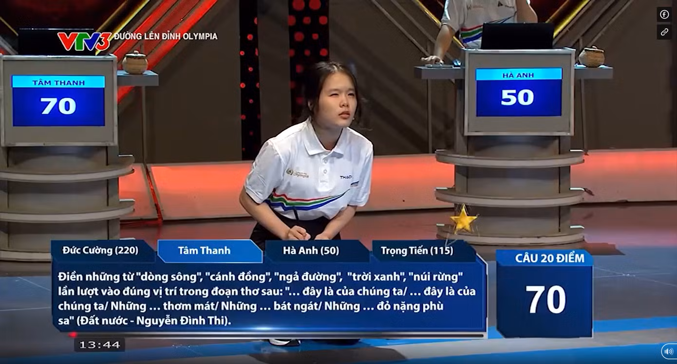 Tâm Thanh để lại nhiều ấn tượng nhờ nỗ lực tới phút cuối.