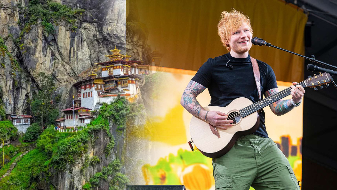 Nam ca sĩ đã có cơ hội dùng bữa với gia đình hoàng gia của Bhutan.