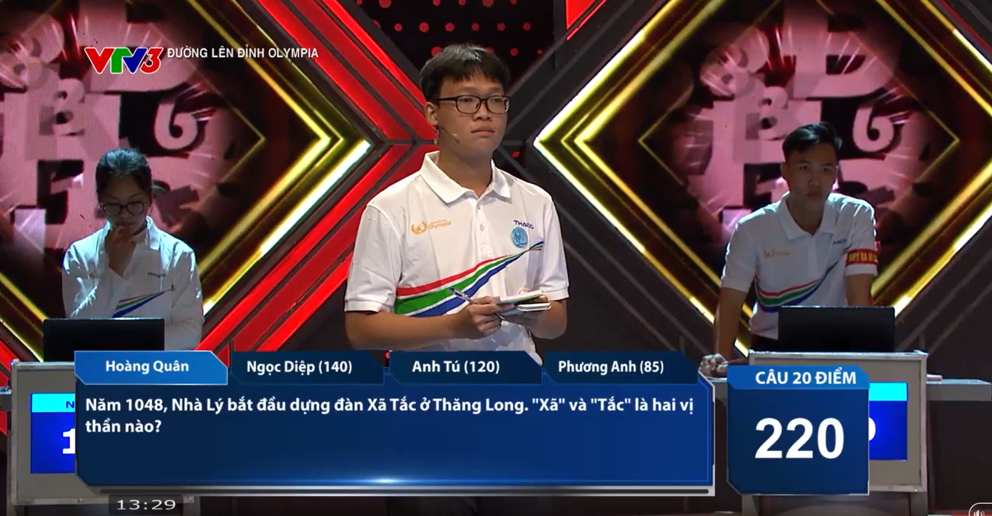 Nam sinh Bình Định chưa giành điểm ở phần thi về đích của mình.