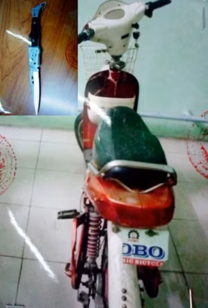 Chiếc xe đạp điện là tang vật vụ án và con dao gây án. Chiếc xe đạp điện là tang vật vụ án và con dao gây án