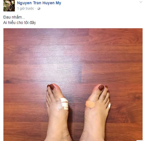 Á hậu Huyền My bầm dập khắp chân vì luyện tập catwalk ảnh 1