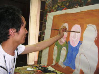 Mỗi nét vẽ, mỗi bức tranh của Lĩnh đều thể hiện được một khát khao sống mãnh liệt