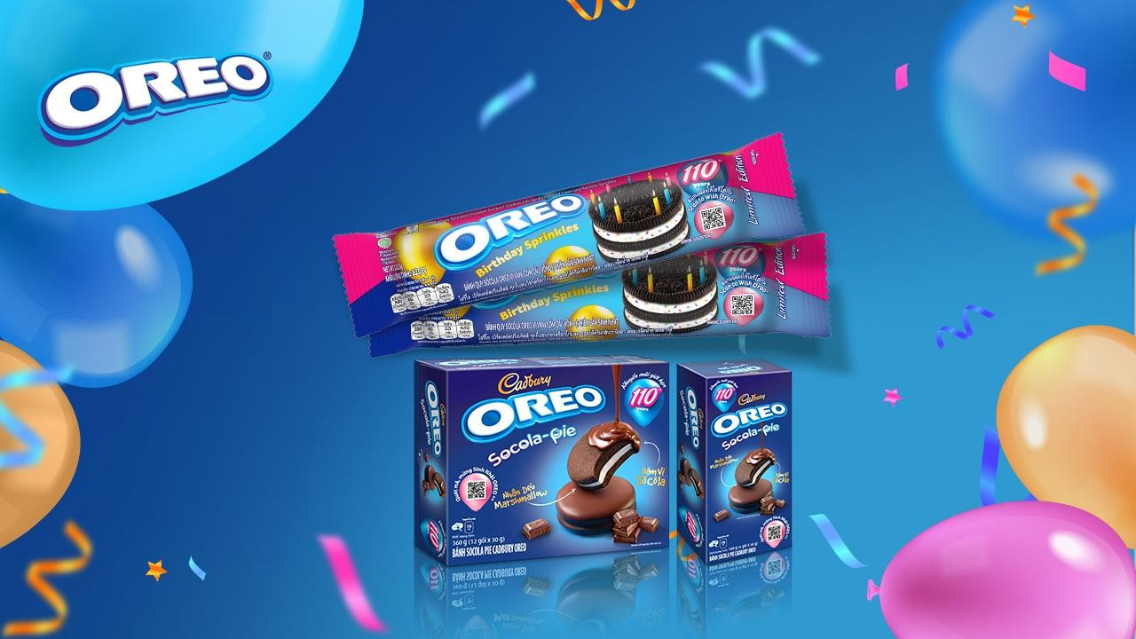 Bánh OREO phiên bản sinh nhật với kem cốm cầu vồng thật hấp dẫn hiện đã có mặt tại thị trường Việt Nam vào tháng 5/2022 Bánh OREO phiên bản sinh nhật với kem cốm cầu vồng thật hấp dẫn hiện đã có mặt tại thị trường Việt Nam vào tháng 5/2022