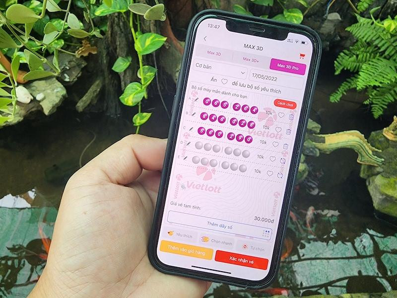 Vé số Max3D/3D+ và Max3D Pro đã bán qua điện thoại.