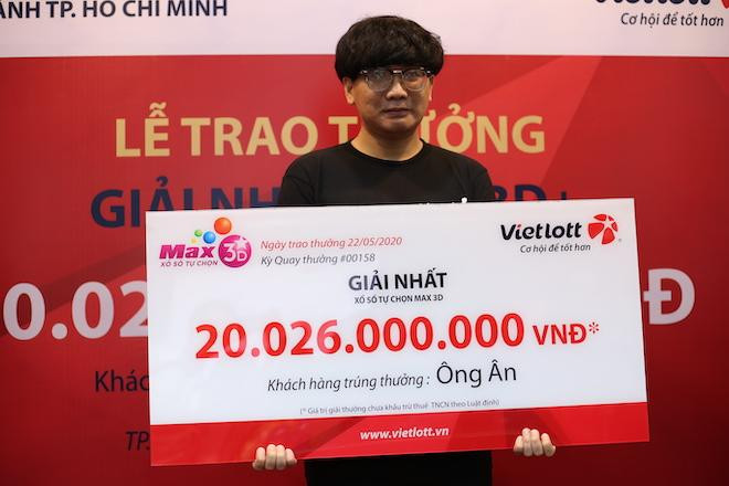 Anh Ân nhận hơn 20 tỉ đồng, do không chỉ trúng giải Đặc biệt Max3D+ mà còn kèm theo các giải phụ.