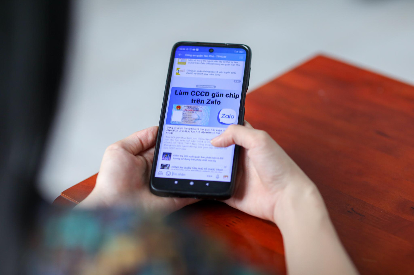 Gần 160 ngàn người dân Tân Phú quan tâm, theo dõi các trang Zalo An ninh của quận. Ảnh: Nguyên Thảo