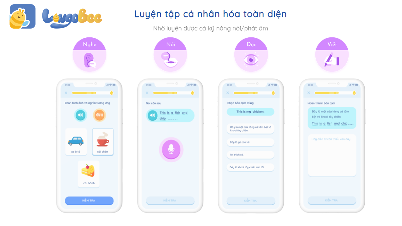 Với mục tiêu phát triển toàn diện 4 kỹ năng nghe, nói, đọc, viết bộ sách Tiếng Anh 7 trên ứng dụng LingoBee giúp học sinh ghi nhớ kiến thức