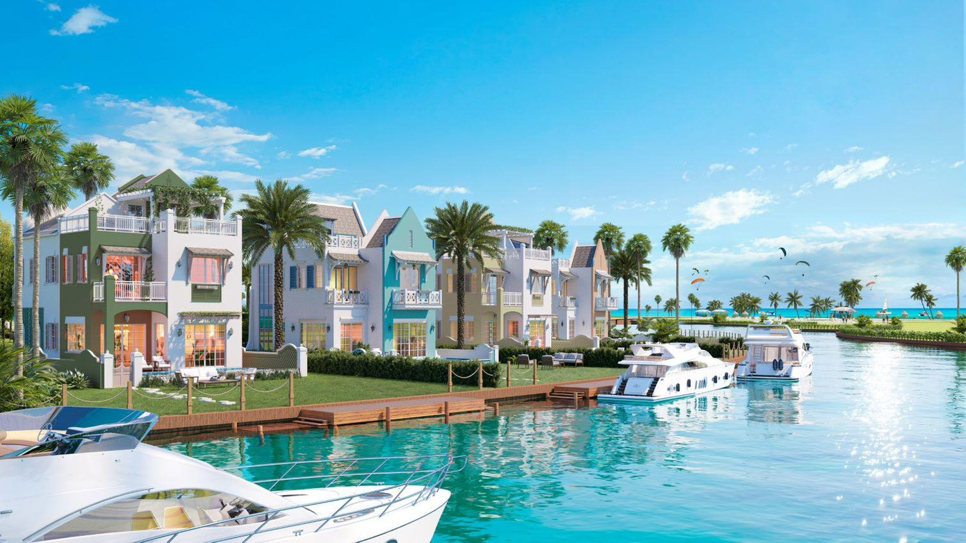 Bến neo đậu du thuyền ngay trước thềm nhà là điểm nhấn đặc biệttại phân khu Long Island (Ảnh phối cảnh dự án).