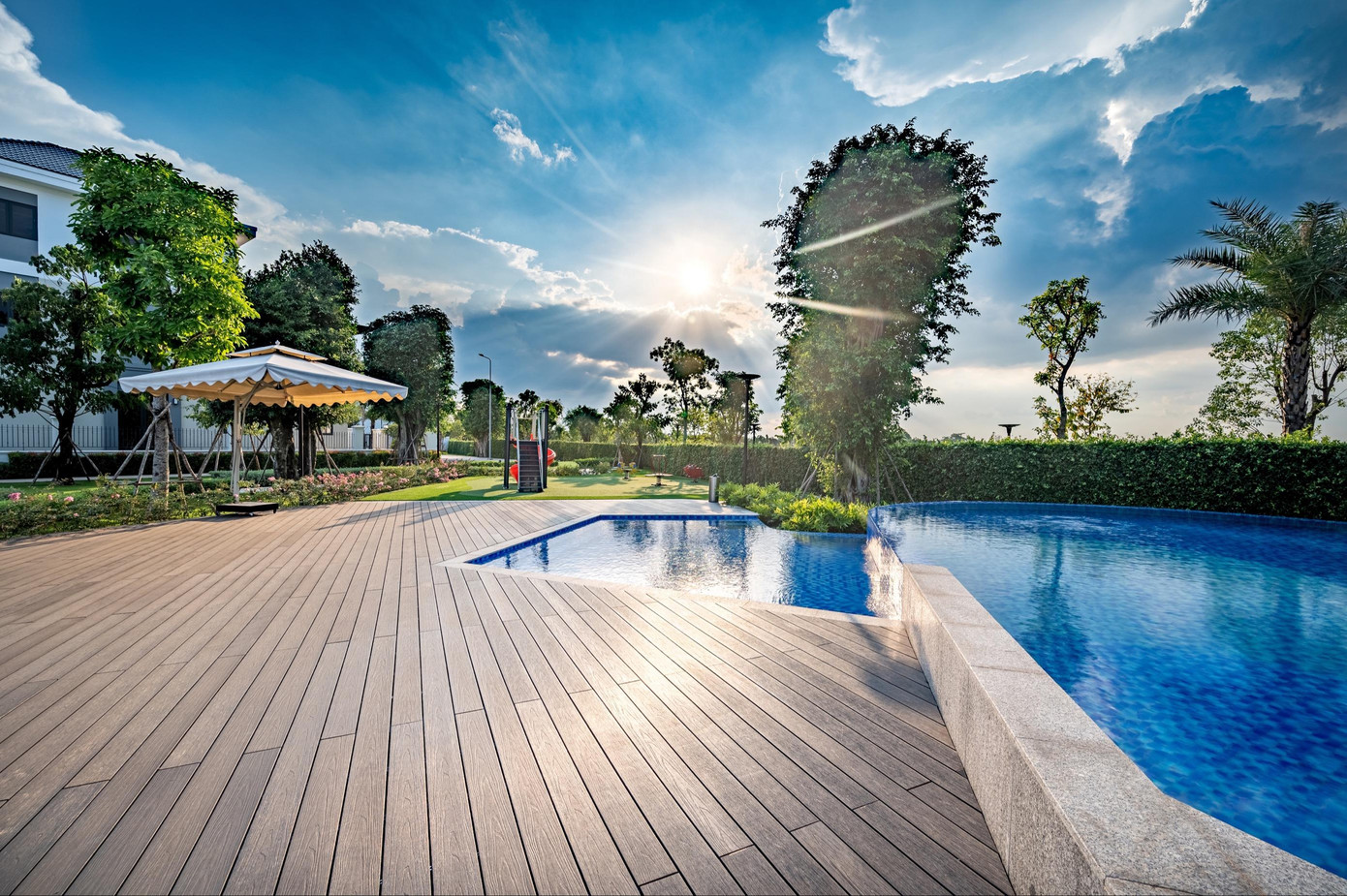 Mảng xanh, sông nước len lỏi trong từng không gian sống tại Aqua City